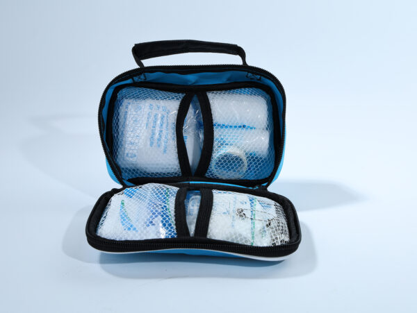 Sac de premiers secours pratique en nylon bleu – Image 3
